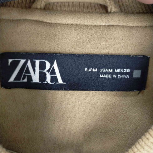 ザラ ZARA プラッシュボンバージャケット フェイクスエード レディース M