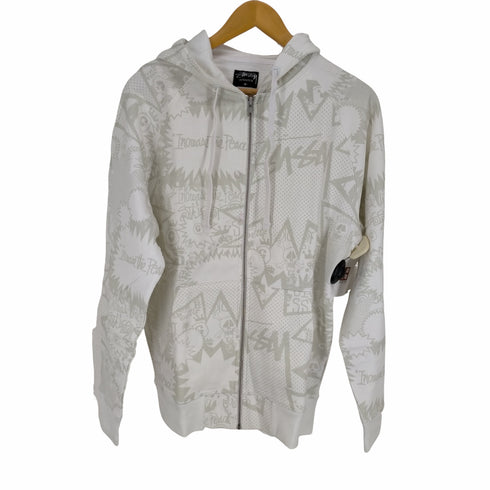 ステューシー Stussy AUTHENTIC GeAR 総柄ジップアップパーカー メンズ JPN:M
