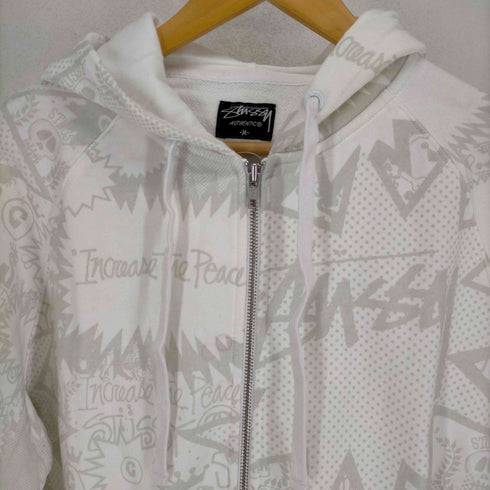 ステューシー Stussy AUTHENTIC GeAR 総柄ジップアップパーカー メンズ JPN:M