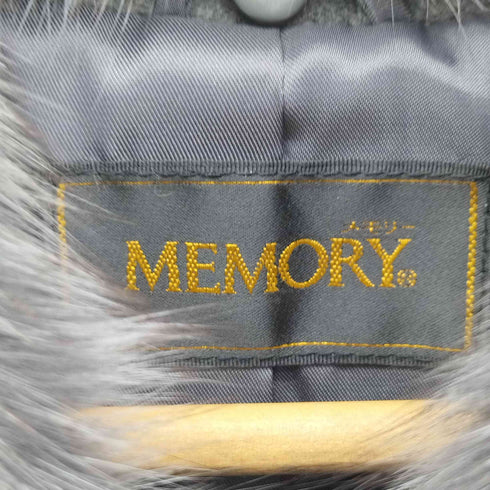 メモリー MEMORY フォックス ファー ウール アンゴラ ブレンド ステンカラー コート レディース