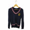 トミーヒルフィガー TOMMY HILFIGER ケーブルニット コットンVネックセーター チルデンニット クリケットセーター メンズ JPN:S