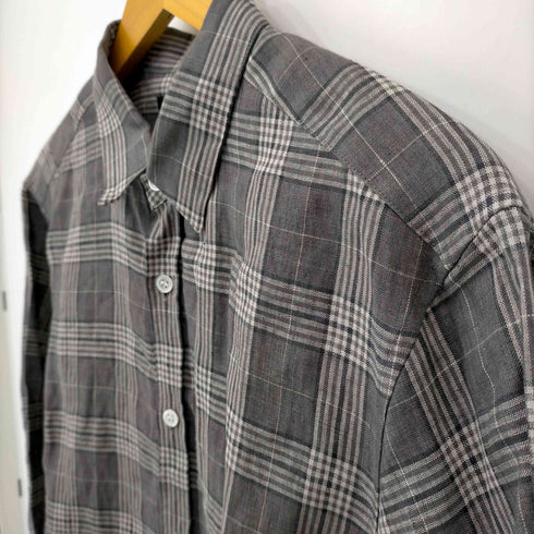 セオリー theory リネンチェックシャツ メンズ import:S
