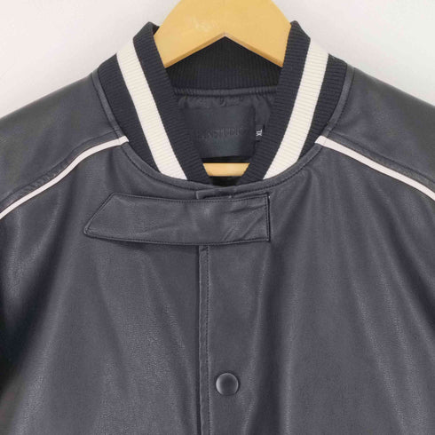 ESCMANSTUDIO フェイクレザースタジャン メンズ