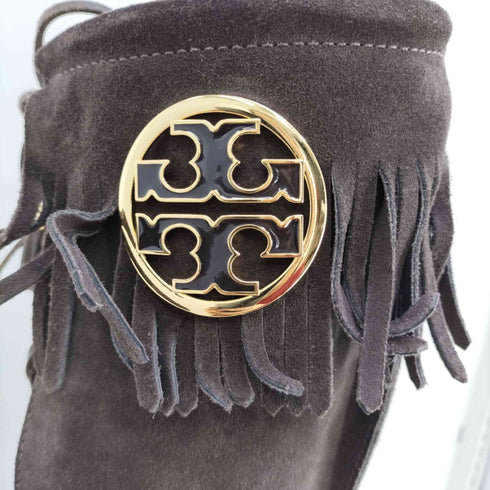 トリーバーチ TORY BURCH WALKER BOOTS SUEDE スエード フリンジモカシンロングブーツ レディース 6M