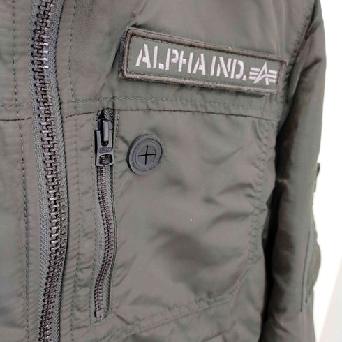 アルファインダストリーズ ALPHA INDUSTRIES MA-1 フライトジャケット 中綿フーデッド ナイロン リブジャケット メンズ L