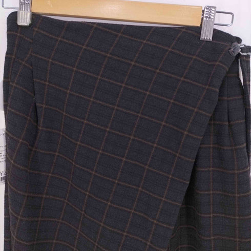 habille チェック ラップワイドパンツ レディース