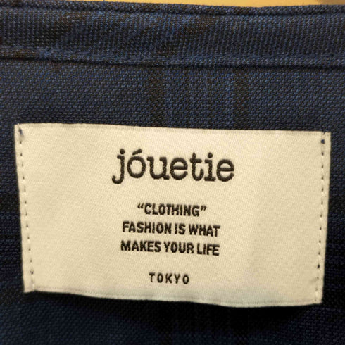 ジュエティ jouetie チェック柄 ノーカラーワンピース レディース import:M