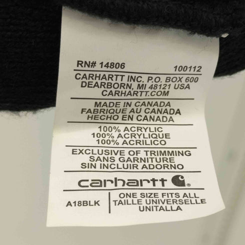 カーハート Carhartt ロゴパッチ アクリルビーニー メンズ