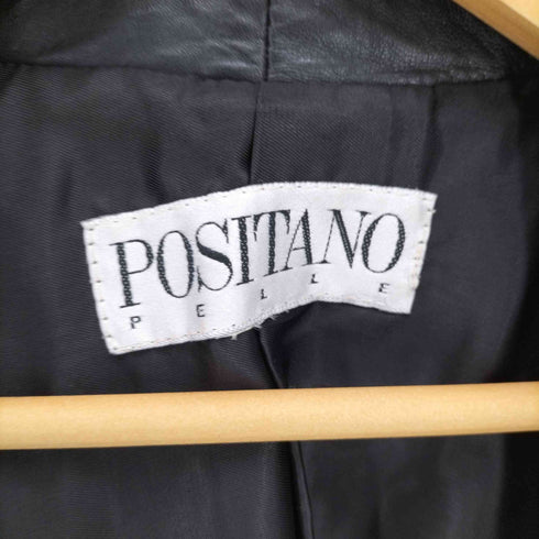 ポジターノ positano レザー ガウンコート メンズ
