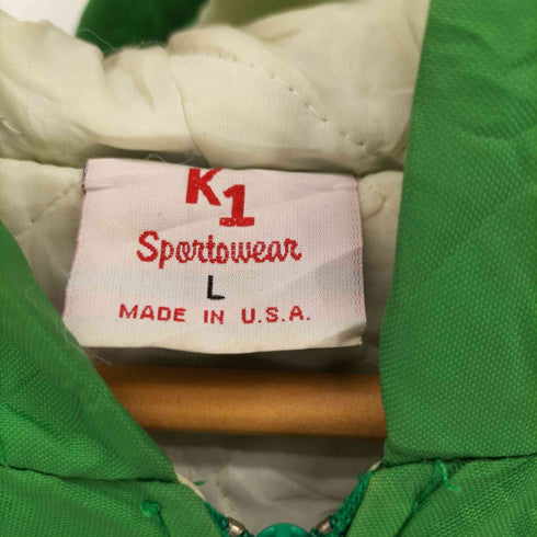 K1 Sport USA製 裏地キルティング 中綿 ナイロン アノラック パーカー ジャケット メンズ import:L