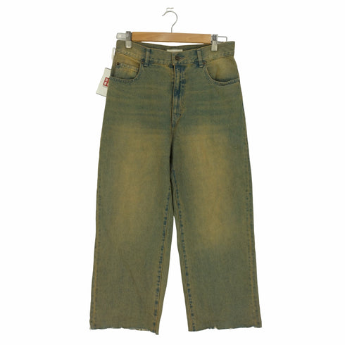 MUHET カットオフ加工 ワイドデニムパンツ メンズ JPN:M