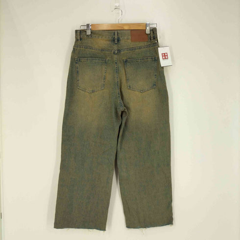 MUHET カットオフ加工 ワイドデニムパンツ メンズ JPN:M