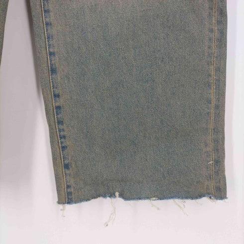 MUHET カットオフ加工 ワイドデニムパンツ メンズ JPN:M