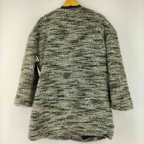 RISE STEP ノーカラーウールコート レディース ONE SIZE