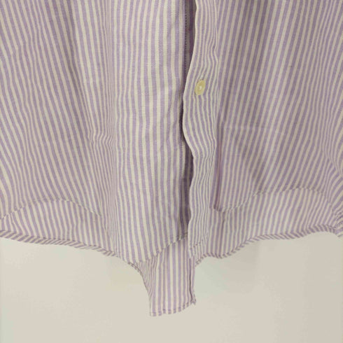 チャップスラルフローレン CHAPS RALPH LAUREN エンブレム刺繍 ストライプ ボタンダウン クレリック シャツ メンズ import:M