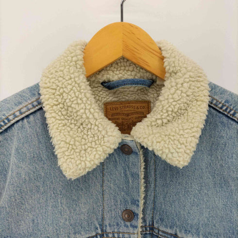 リーバイス Levis PREMIUM ボーイフレンド シェルパ トラッカー 裏ボア デニム ジャケット レディース import:S
