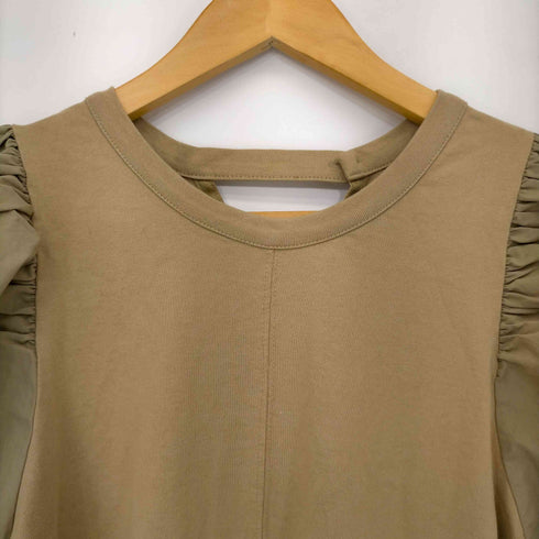 レイビームス Ray BEAMS 22SS パフスリーブ キリカエ ワンピース レディース