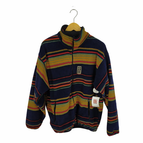 ティンバーランド Timberland USA製 BORDER PATTERNED FLEECE HALF ZIP JACKET メンズ L