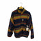 ティンバーランド Timberland USA製 BORDER PATTERNED FLEECE HALF ZIP JACKET メンズ L