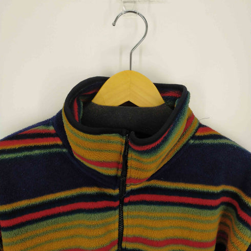 ティンバーランド Timberland USA製 BORDER PATTERNED FLEECE HALF ZIP JACKET メンズ L