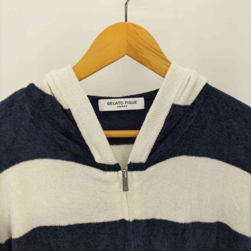 ジェラートピケオム Gelato Pique Homme スムーズィーライト クール2ボーダーパーカ メンズ import:M