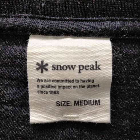 スノーピーク Snow Peak Recycled Cotton Heavy L/S T shirt メンズ JPN:M