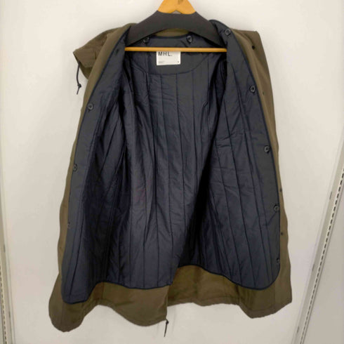 エムエイチエル MHL. 16AW「PROOFED COTTON DRILL」ライナー付きモッズコート レディース JPN:3
