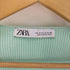 ザラ ZARA Mint Green Ribbed Knit Cropped Cardigan Top レディース JPN:M