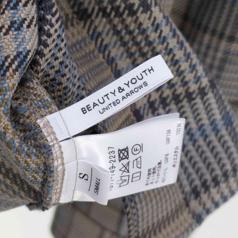ビューティーアンドユースユナイテッドアローズ BEAUTY & YOUTH UNITED ARROWS ウォッシャブル チェックビッグシャツ レディース JPN:S