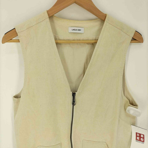 ラグアジェム LAGUA GEM LIGHT CORDUROY VEST ライトコーデュロイベスト レディース FREE