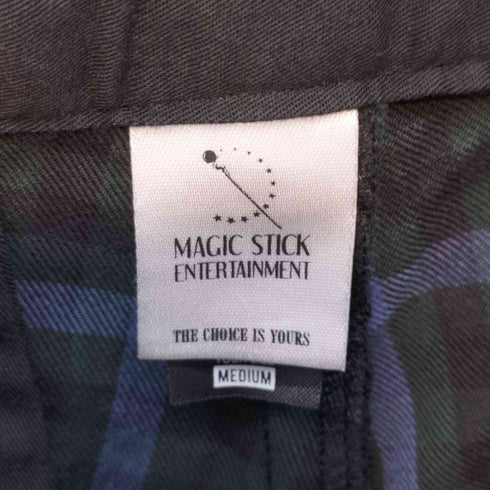 マジックスティック MAGIC STICK ENTERTAINMENT タックパンツ テーパードパンツ チェックパンツ メンズ JPN:M