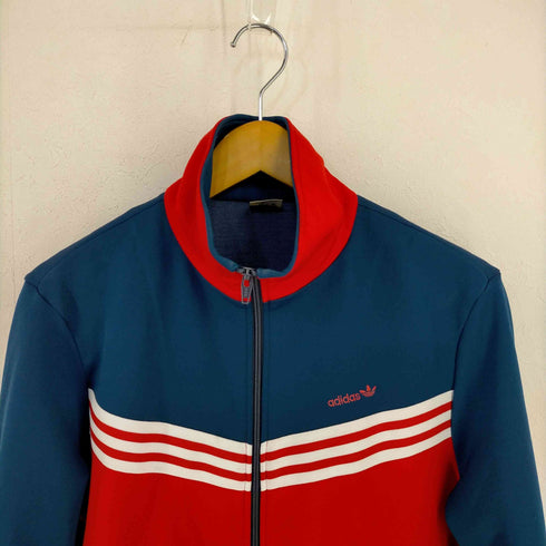 アディダス adidas デサント製 西ドイツ製 トレフォイル刺繍 トラックジャケット メンズ import:M