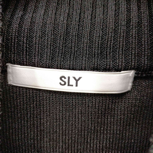 スライ SLY ハーフジップクロップドニットベスト レディース