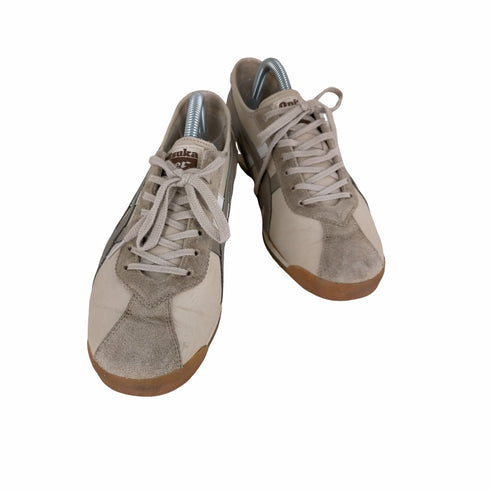オニツカタイガー ONITSUKA TIGER LIMBER 66 PRESTIGE スウェード切替 レザー ローカットスニーカー レディース JPN:23.5