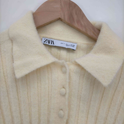 ザラ ZARA LONG SLEEVE POLO SHIRT ニットポロシャツ レディース JPN:S