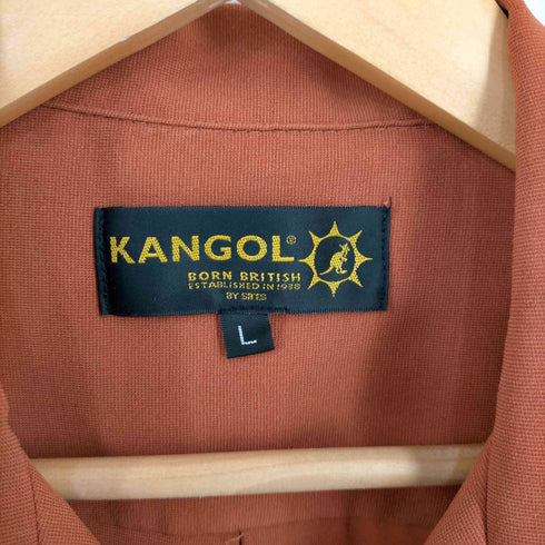 カンゴール KANGOL ワンポイント刺繍 長袖開襟シャツ メンズ import:L