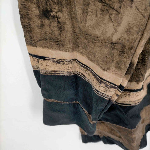 TRU アート柄 貝ボタン キュプラシャツ レディース 42