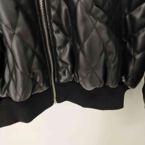 ザラ ZARA FAUX LEATHER JACKET ダイヤキルティング レディース us m