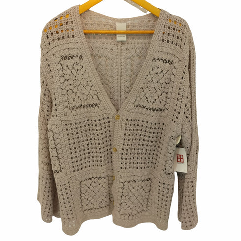 キャスパージョン CASPER JOHN シースルーニットカーディガン メンズ import:M