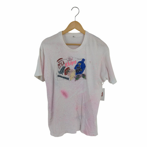 フルーツオブザルーム FRUIT OF THE LOOM USA製 シングルステッチ ペンキ ペイントTシャツ メンズ import:XL