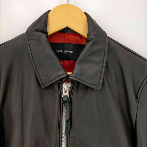 ナノユニバース nano universe SHEEP LEATHER SINGLE RIDERS JACKET メンズ JPN:S