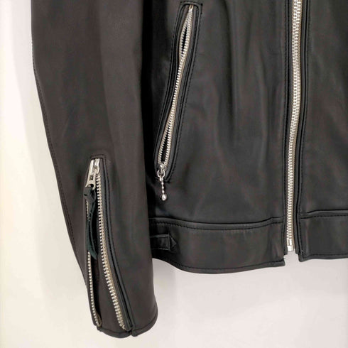 ナノユニバース nano universe SHEEP LEATHER SINGLE RIDERS JACKET メンズ JPN:S