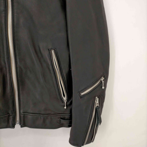 ナノユニバース nano universe SHEEP LEATHER SINGLE RIDERS JACKET メンズ JPN:S