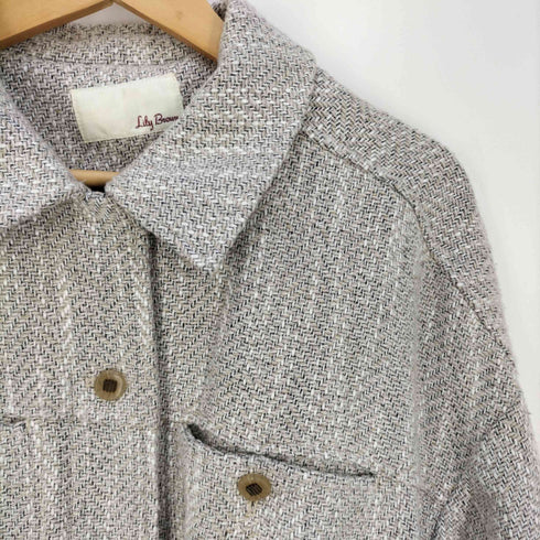 リリーブラウン Lily Brown ツイードビッグシルエットシャツジャケット レディース ONE SIZE