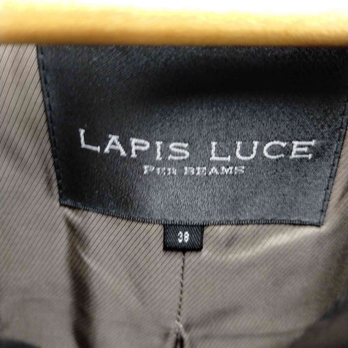 ラピスルーチェパービームス LAPIS LUCE BEAMS カシミヤ混ノーカラーコート レディース 38