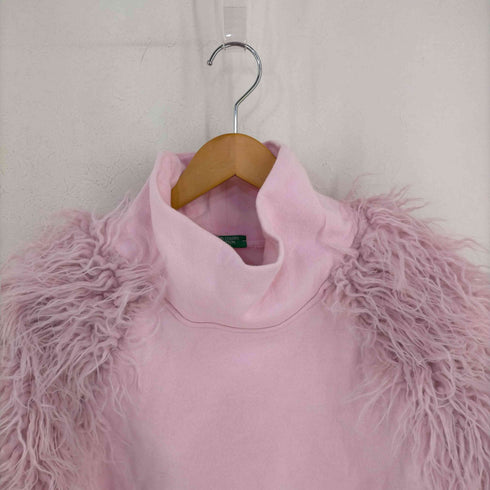 ユナイテッドカラーズオブベネトン UNITED COLORS OF BENETTON ファーアーム タートルネックスウェット レディース import:M