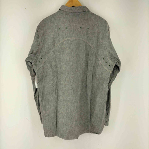 ナイジェルケーボン NIGEL CABOURN NEW MEDICAL SHIRT SALT & PEPPER LIGHT GRAY MAIN LINE メディカルシャツ メンズ JPN:52