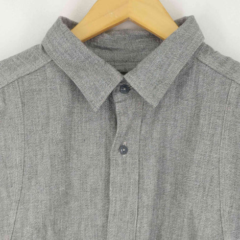 ナイジェルケーボン NIGEL CABOURN NEW MEDICAL SHIRT SALT & PEPPER LIGHT GRAY MAIN LINE メディカルシャツ メンズ JPN:52
