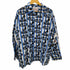 アロハブロッサム Aloha Blossom LOVE SCENE BLUE×WHITE STRIPE 総柄ストライプオープンカラーシャツ メンズ JPN:46