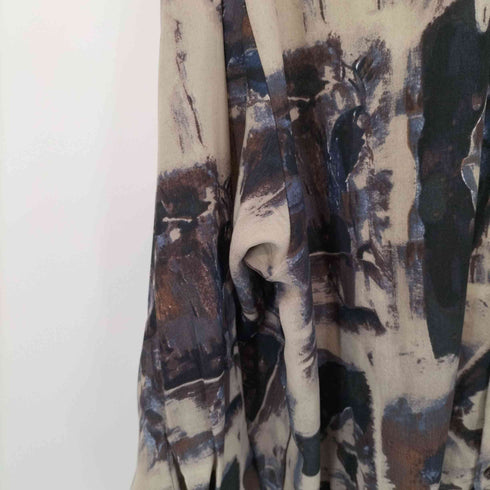 キャスパージョン CASPER JOHN 総柄 ポリエステルロングスリーブシャツ メンズ import:S